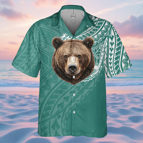 DS250811M01v43 Bear Native American Hawaiian Shirt 3D