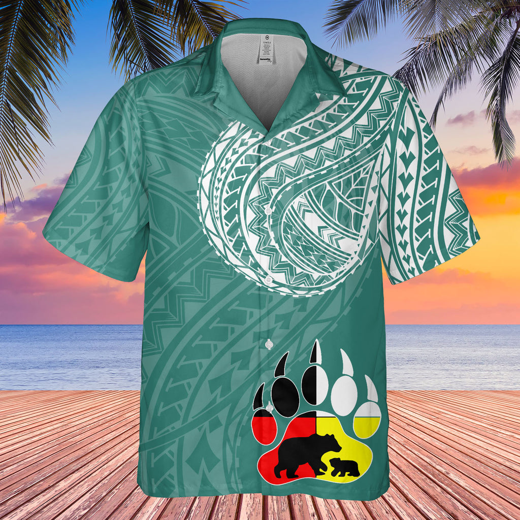 DS250811M01v48 Mama Bear Native American Hawaiian Shirt 3D