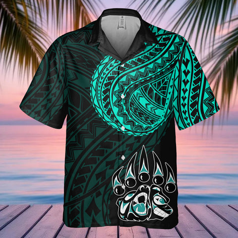 DS250811M01v5 Bear Native American Hawaiian Shirt 3D