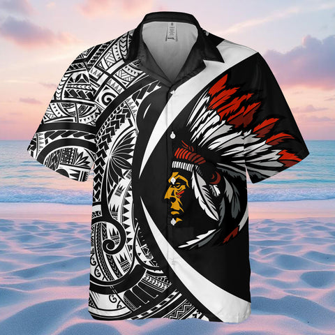 DS250812M01v14 Chief Native American Hawaiian Shirt 3D