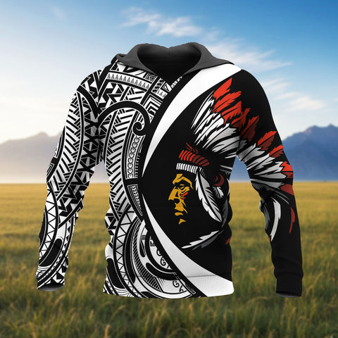 DS250812M01v14 Chief Native American Pride 3D Hoodie