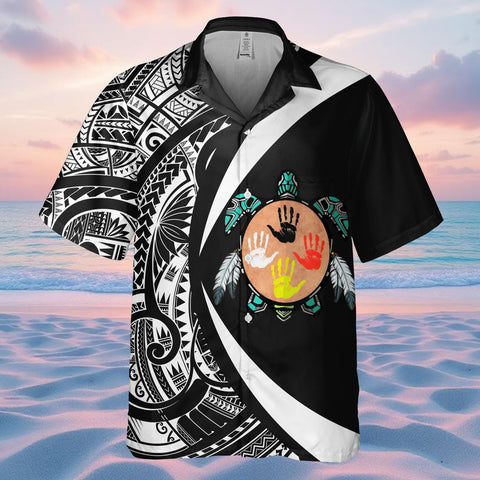 DS250812M01v19 Turtle Native American Hawaiian Shirt 3D