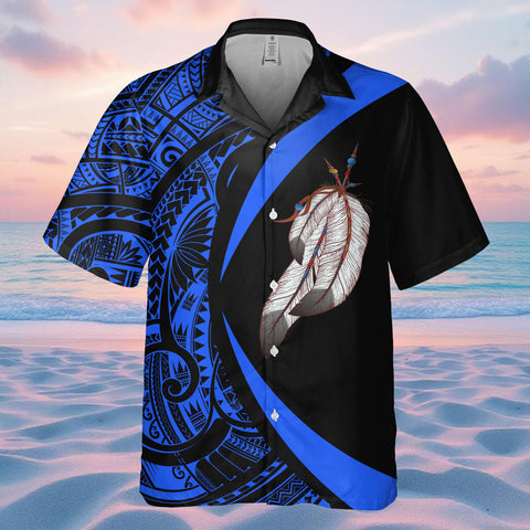 DS250812M01v2 Feather Native American Hawaiian Shirt 3D