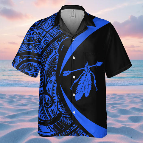 DS250812M01v4 Feather Native American Hawaiian Shirt 3D