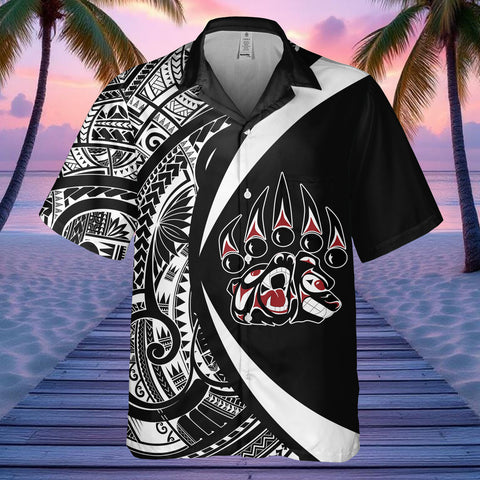 DS250812M01v8 Bear Native American Hawaiian Shirt 3D