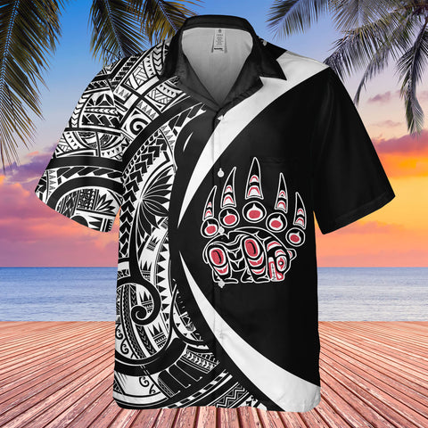 DS250812M01v9 Bear Native American Hawaiian Shirt 3D