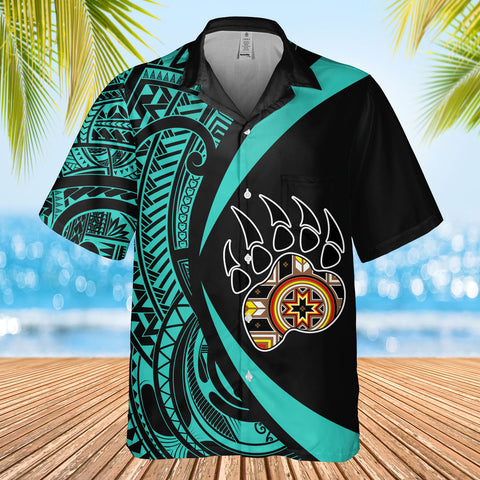 DS250812M02v2 Bear Native American Hawaiian Shirt 3D