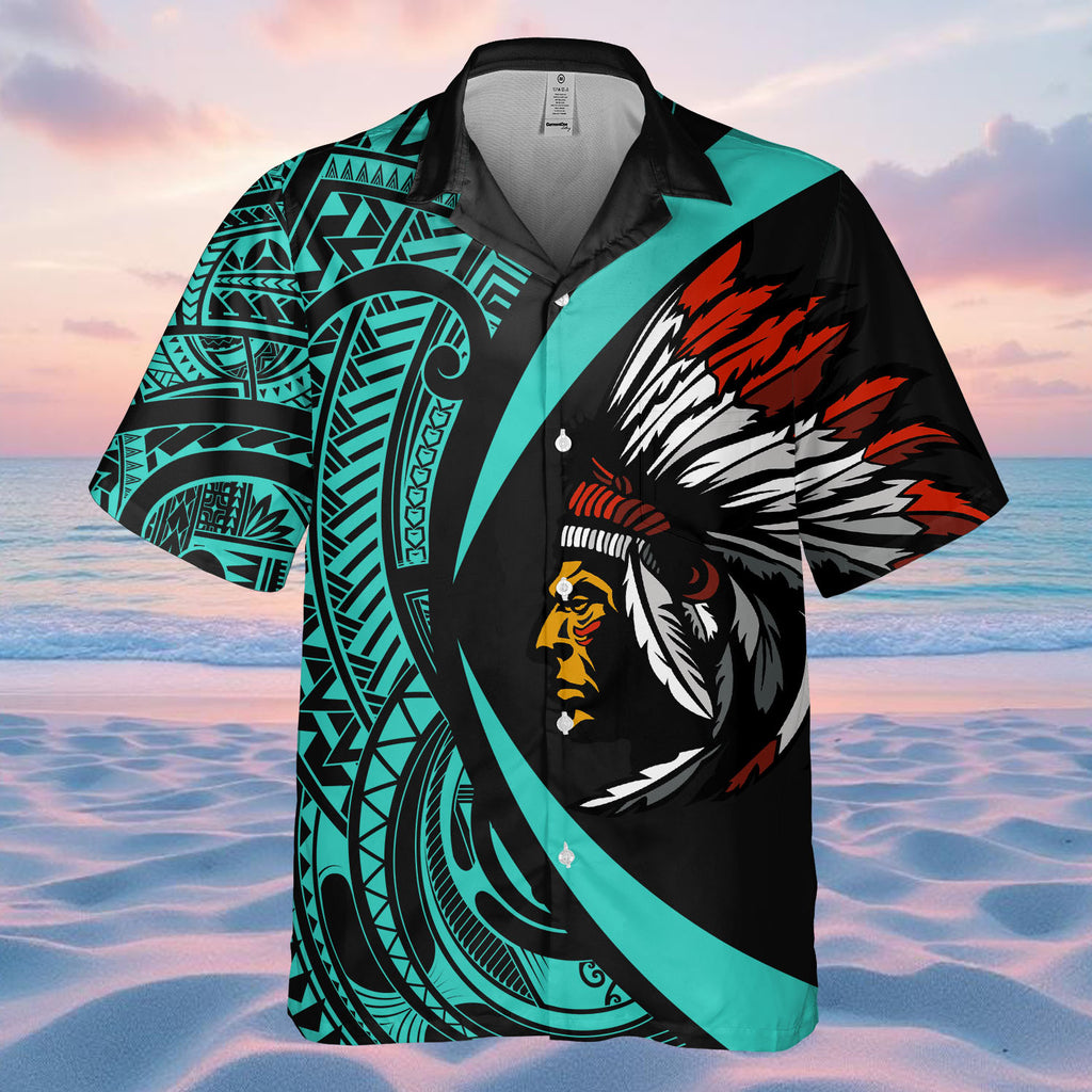 DS250812M02v4 Chief Native American Hawaiian Shirt 3D