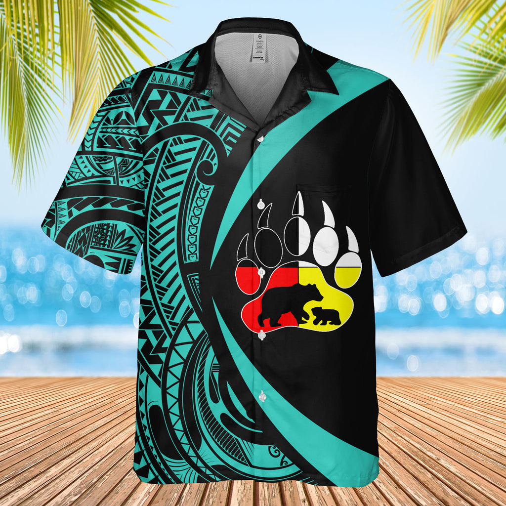 DS250812M02v5 Mama Bear Native American Hawaiian Shirt 3D