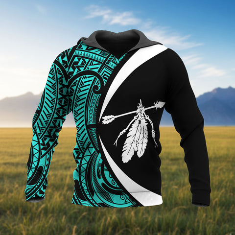 DS250812M02v7 Feather Native American Pride 3D Hoodie