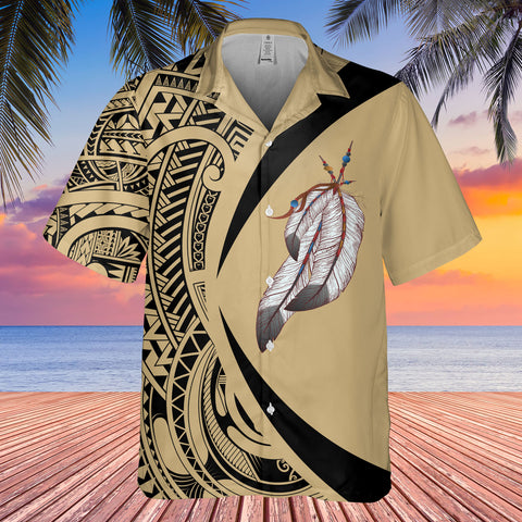 DS250812M05v2 Feather Native American Hawaiian Shirt 3D
