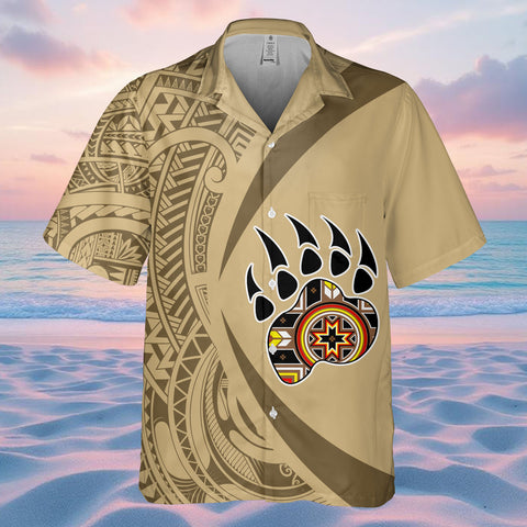 DS250812M05v5 Bear Native American Hawaiian Shirt 3D