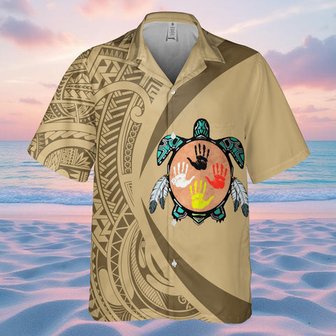 DS250812M05v7 Turtle Native American Hawaiian Shirt 3D
