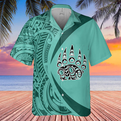 DS250812M06v5 Bear Native American Hawaiian Shirt 3D