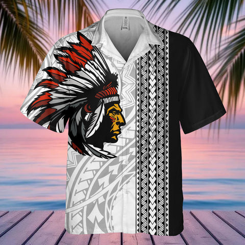 DS250813M04v4 Chief Native American Hawaiian Shirt 3D