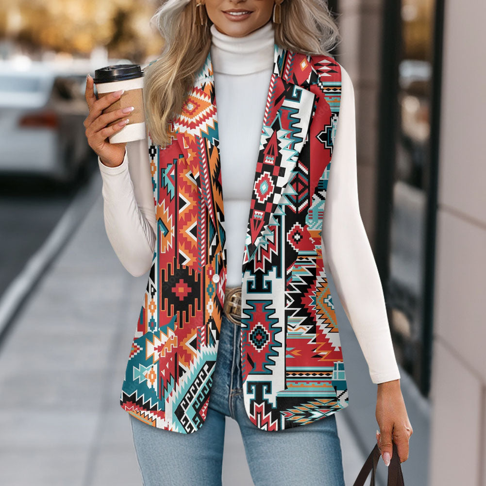 DS250917M18 Native American Loose Women Suit Vest