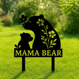 DS251020M07 Mama Bear Native American Metal Garden Stake Metal Sign