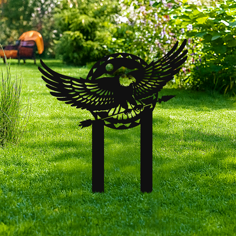 DS251020M16 Indian Eagle Native American Metal Garden Stake Metal Sign