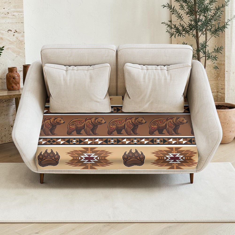 DS251110M21v3 Bear Native American Sofa Cushion Cover