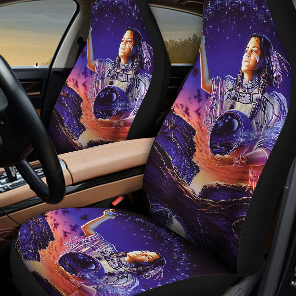 DS251118M32 Woman and Miracle Native American Car Seat Cover