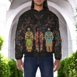 DS251203-03 Chief Native American Bomber Jacket With Sleeve Pocket