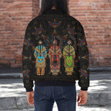 DS251203-03 Chief Native American Bomber Jacket With Sleeve Pocket