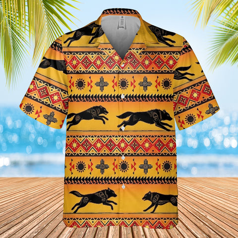 DS251211M30v2 Running Wolf Native American Hawaiian Shirt 3D