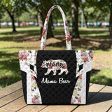 DS260206M02 Mama Bear Native American Quilted Shoulder Tote Bag