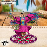 DS260312M01 Powwow Dancing 2-side Printed Acrylic Spinning Standee