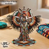 DS260312M02 Powwow Dancing 2-side Printed Acrylic Spinning Standee