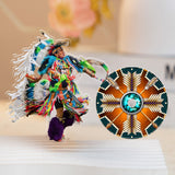DS260312M03 Powwow Dancing 2-side Printed Acrylic Spinning Standee