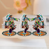 DS260312M03 Powwow Dancing 2-side Printed Acrylic Spinning Standee