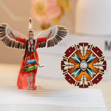 DS260312M04 Powwow Dancing 2-side Printed Acrylic Spinning Standee