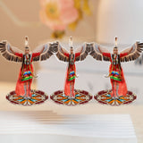 DS260312M04 Powwow Dancing 2-side Printed Acrylic Spinning Standee
