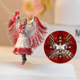 DS260312M07 Powwow Dancing 2-side Printed Acrylic Spinning Standee