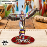 DS260312M08 Powwow Dancing 2-side Printed Acrylic Spinning Standee