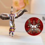 DS260312M08 Powwow Dancing 2-side Printed Acrylic Spinning Standee