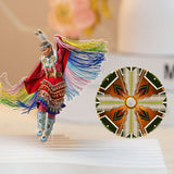 DS260312M09 Powwow Dancing 2-side Printed Acrylic Spinning Standee