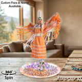 DS260312M12 Powwow Dancing 2-side Printed Acrylic Spinning Standee