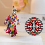 DS260312M16 Powwow Dancing 2-side Printed Acrylic Spinning Standee