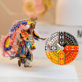 DS260312M17 Powwow Dancing 2-side Printed Acrylic Spinning Standee
