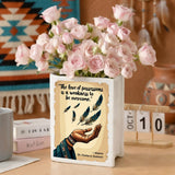 DS260317M01 Native American Ceramic Book-Shaped Vase