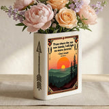 DS260317M02 Native American Ceramic Book-Shaped Vase