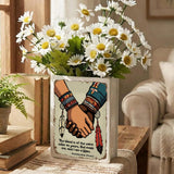 DS260317M04 The Blood is Native American Ceramic Book-Shaped Vase