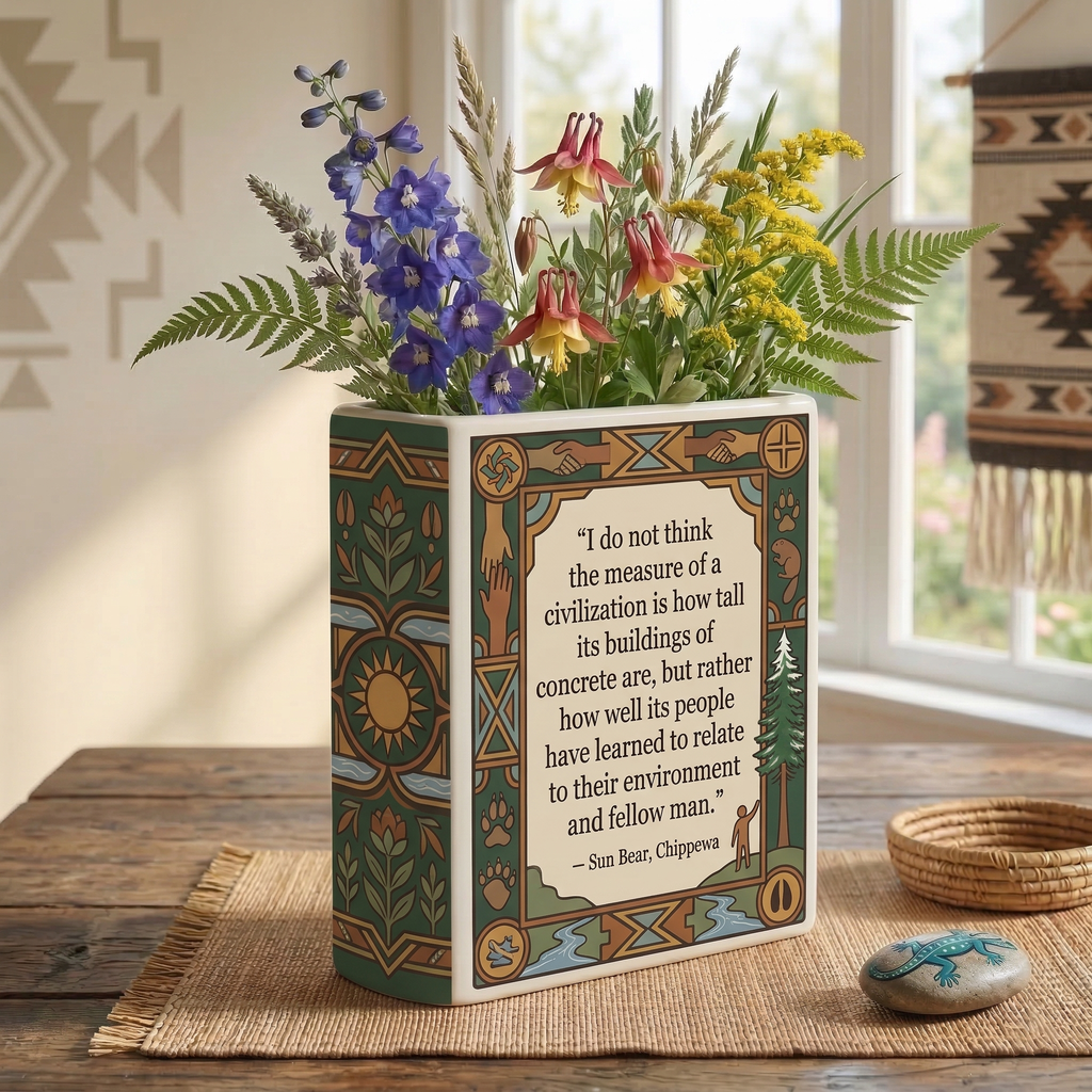 DS260320M19 I do not think the measure Native American Ceramic Book-Shaped Vase