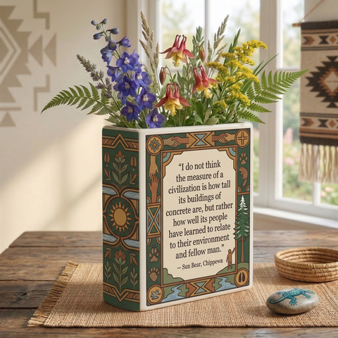 DS260320M19 I do not think the measure Native American Ceramic Book-Shaped Vase