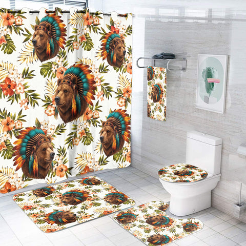 DS260407M01 Bear Chief Native American Bathroom set