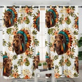 DS260407M01 Bear Native American Living Room Curtain