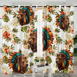 DS260407M01 Bear Native American Living Room Curtain
