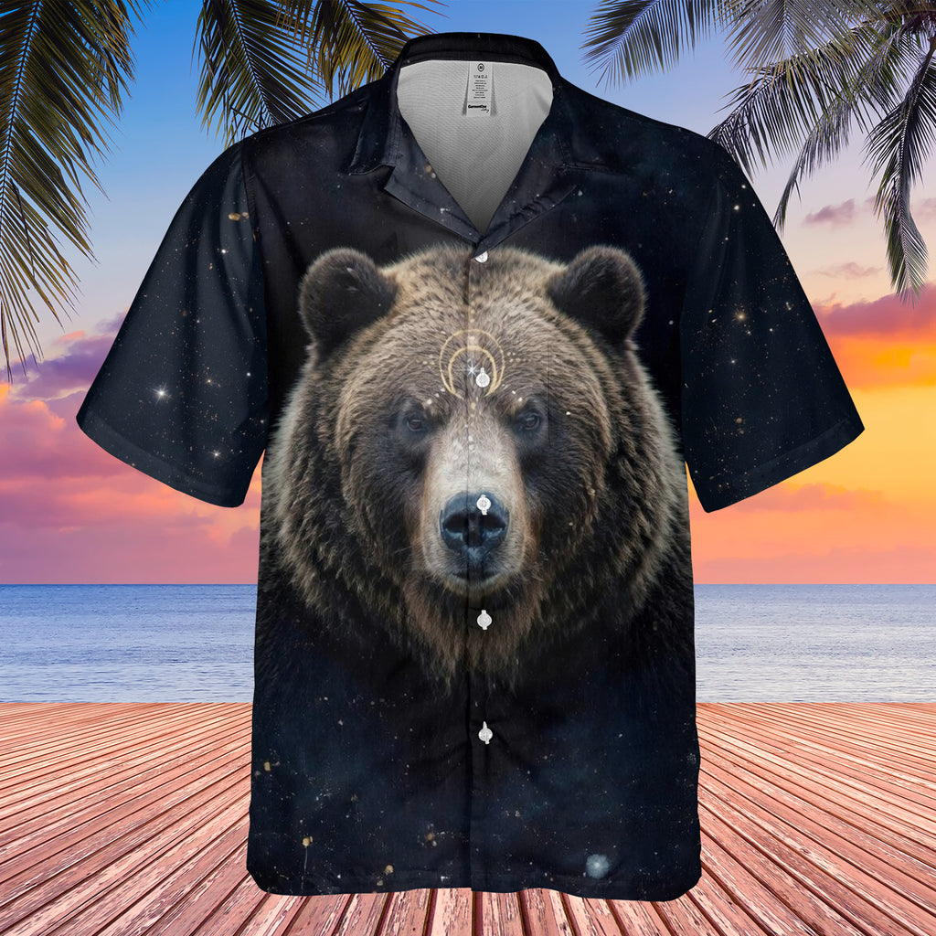 DS260408M05 Bear Galaxy Native American Hawaiian Shirt 3D